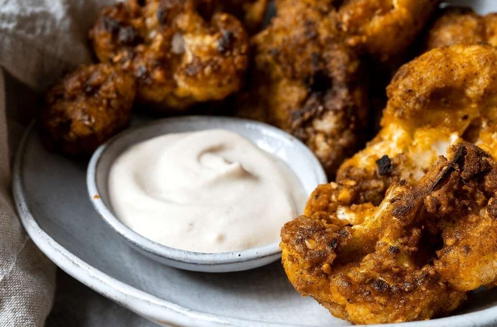 Mira Weiner’s Cauli wings with cashew sour cream dipping sauce